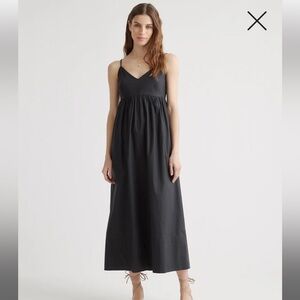 Quince 100% organic cotton navy blue Maxi Dress